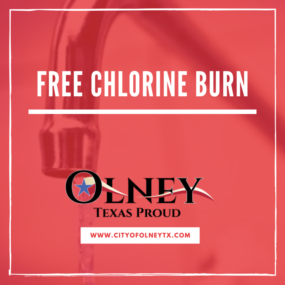 Free Chlorine Burn Notice Olney Texas